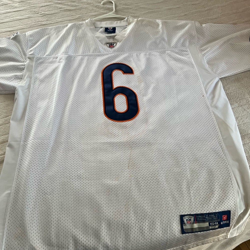 Reebok White Jersey with Blue and Orange Number 6